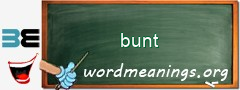 WordMeaning blackboard for bunt